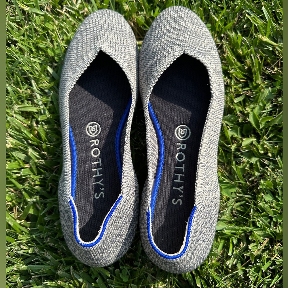 Rothy's Gray Flats with Breathable Textile